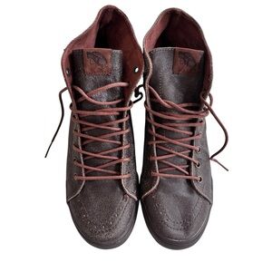Van’s Men’s Sk8-Hi Brown Distressed Sz 9.5